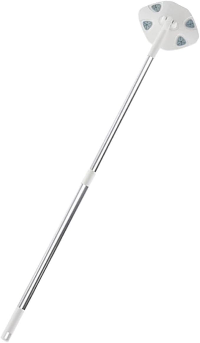 Retractable Dust Mop with Long Handle Triangle Electrostatic Cleaning Mop Head White Household Floor Cleaning Tool for Convenient Dust Removal and Easy Use