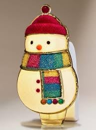 White Barn EMBROIDERED SNOWMAN WALLFLOWERS SCENT CONTROL™ NIGHTLIGHT Wallflowers Fragrance Plug