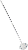 Retractable Dust Mop with Rotatable Triangle Head White Household Cleaning Mop for Easy Dust Removal Suitable for Floors and Walls