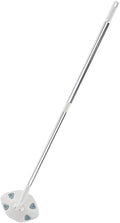 TEHAUX Dust Mop for Hardwood Floors with Refillable Washable Pad Rotating Head Sweeper Mop for Corner and Household Cleaning Includes Dry Face Towel for Easy Dust Removal