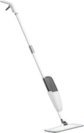 ScrubWiz Spray Mop Wet Dry Hardwood Floor Cleaning Mop with 2 Washable Reusable Pads with 500ML Sprayer for Tile Wood Laminate Vinyl &amp Marble Floor Cleaning Grey and White