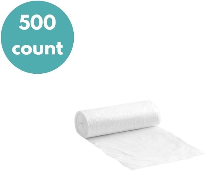 PSBM 20-30 Gallon Clear Trash Bag 500 Bags For Commercial Kitchen or Office Can Liners Multi-Use Garbage Bags