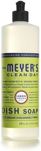 Mrs. MEYER'S CLEAN DAY Lemon Verbena Scent Foaming Hand Soap 10 Fl Oz Multi-Surface Cleaner 16 Fl Oz Room Freshener 8 Fl Oz Dish Soap 16 Fl Oz (Variety Pack)