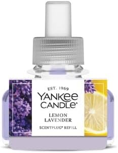 Yankee Candle Fresh Harmony Variety Pack - Scent Plug Diffuser Organic Pattern Blue Scent Plug Refill Lemon Lavender and Clean Cotton Variety Pack