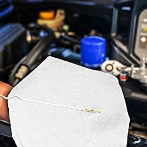 Nabob Wipers Auto Mechanic Shop Towels 500 Pack Bulk Shop Rags 100% Cotton Size 14x14 Commercial Grade (500 Pack White)