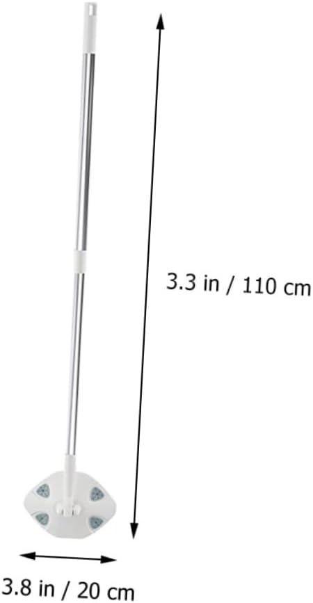 Retractable Dust Mop with Long Handle White Microfiber Triangle Cleaning Mop Cloth for Convenient Dust Removal