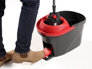 Vileda Ultramax Turbo XL Set XL Floor Mop with Telescopic Handle for Large Surfaces Microfibre Mop Cover Bucket with Spinner for All Hard Floors Love It Clean Eco Packaging
