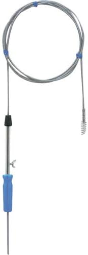 SANEI PR80B-3 Pipe Cleaner Length 9.8 ft (3 m) For Clogging and Cleaning Drains Double Winding Construction Resistant to Breaking Silver 9.8 ft (3 m)