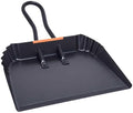 Heavy-Duty Black Metal Dustpan17Dust Pan with HandleLarge Dust PansIdeal for Industrial/Commercial/Indoor/Outdoor Professional Debris Collection &amp Home Cleaning (17inch_1PCS)