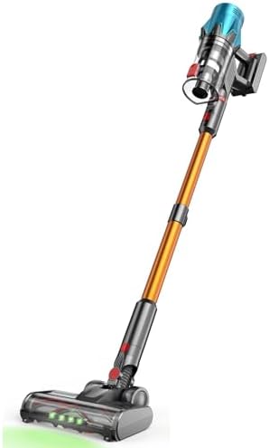 550W Ultra Powerful Cordless Vacuum Cleaner 40-Min Runtime with Automatic Dust Detection Bagless for Carpets Hard Floors
