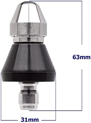 HUFFA High Pressure Pipe Dredging Cleaning Nozzle Washer Sewer 6 Jet Nozzle Washing Machine Drain Cleaning Home Accesories