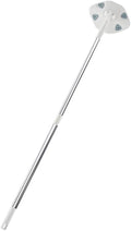 Retractable Dust Mop with No Wash Triangular Microfiber Pad White Extendable Handle Floor Cleaning Mop for Household Dust Removal and Convenient Home Use