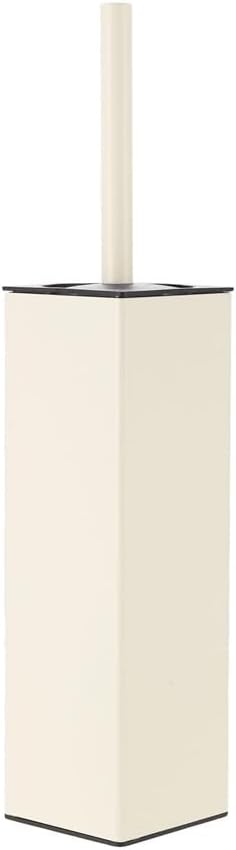 BGL Standing Toilet Brush and Holder Matte White Aluminium Toilet Bowl Cleaner Brush and Holder for Bathroom Storage and Organization Square Design Sturdy and Space Saving