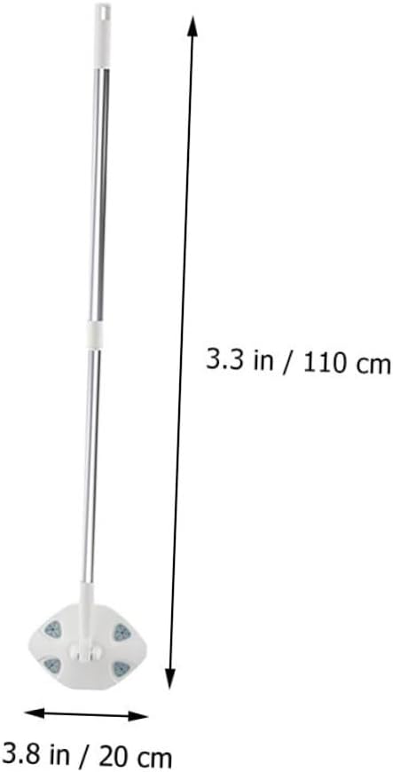 Rotating Dust Mop with Washable Pads Triangle Shape Dust Sweeper for Home Cleaning with Dry Facial Cleansing Portable and Easy-to-use