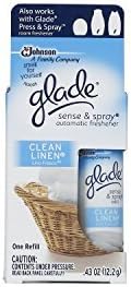 Glade Sense &amp Spray Automatic Freshener Refill Clean Linen (Pack of 10) by Glade