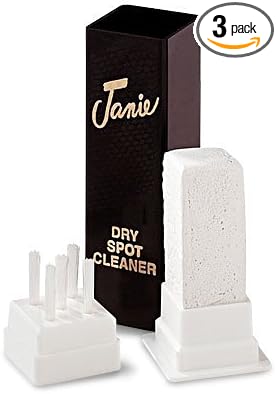 Portable Dry Cleaner Stick - Janie Spot Remover for Carpets Upholstery Clothing - Household Cleaning Solution for Colored or White Fabrics - Removes Oil Grease Food Stain | 3 Pack - by Cadie