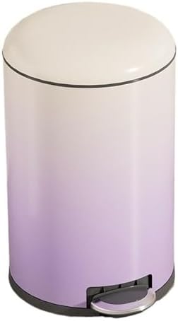 Compost bin Kitchen/Garbage Tall Trash can for Home Kitchen Large Large Capacity Living Room Light Luxury with lid pop-up lid Seam Creative Paper Basket Step Trash can(Deep Green)