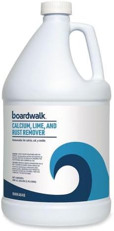 Boardwalk Calcium Lime and Rust Remover 4-1 Gallon Bottles NSF Certified Fast and Effective Can Be Diluted Stain Remover Made in the USA
