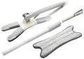 Manual Extrusion Flat Mop with Hands-Free Wringing Microfiber Replaceable Pads Stainless Steel Telescopic Rod Household &amp Window Cleaning