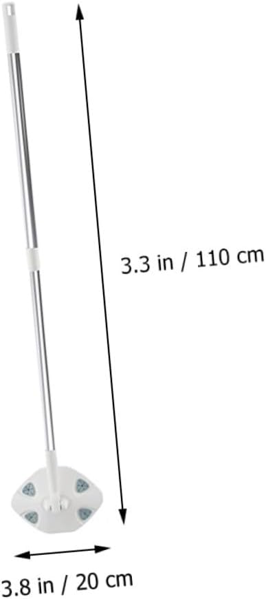 Rotatable Dust Mop with Retractable Handle Dry Electrostatic Cleaning Mop for Household Use White Extendable Floor Duster for Easy Dust Removal