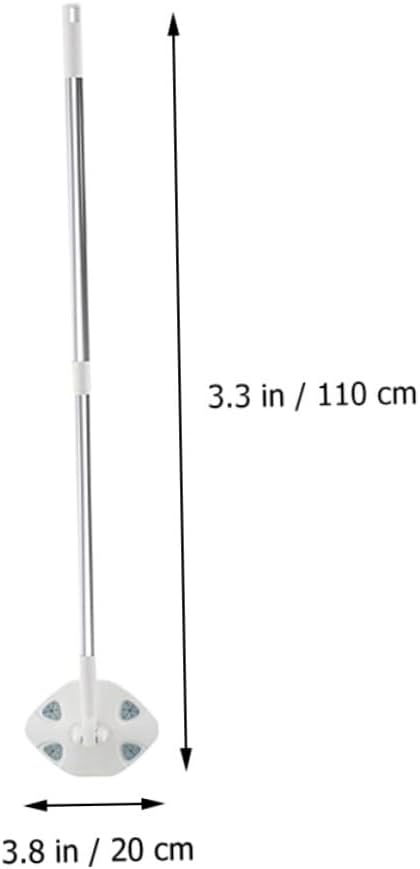 Retractable Dust Mop with Long Handle No Wash Household Cleaning Mop Triangular Microfiber Head for Efficient Dust Removal on Hardwood and Tile Floors