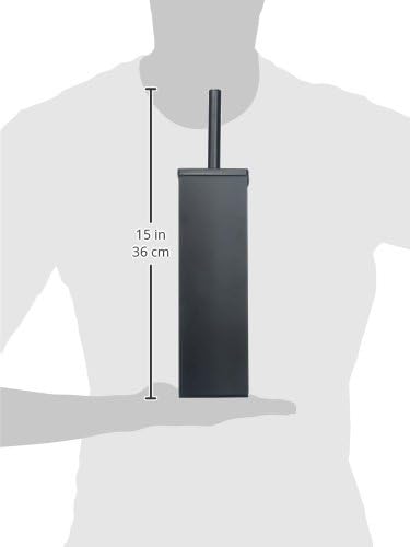 Gatco 1488MX Elegant Square Toilet Brush Holder Matte Black