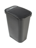 City Box 10 Gallon Waste Bin Trash Can with Lid for Residential Offices and Commercial Recycling - NYC Compliant- NYC Compliant - Black