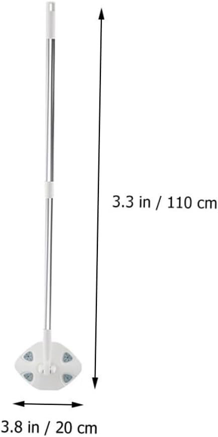 Rotating Dust Mop Set with Electrostatic Triangular Mop Head and Dry Cloth for Hardwood Floors and Walls Household Floor Dust Removal Tool