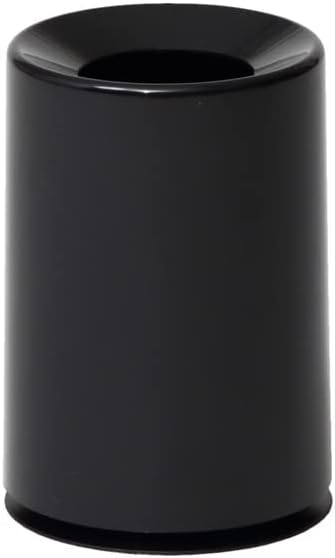 Ideaco TUBELOR Mini Designer Round Countertop Trash Can Conceals Any Plastic Bag 0.3 Gal Gloss Black