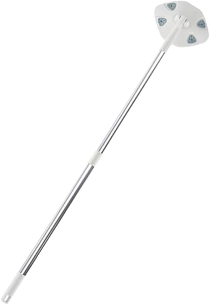 Retractable Dust Mop with Triangle Head White Electrostatic Dry Dust Mop for Floor Cleaning Convenient Household Cleaning Tool for Vinyl Hardwood and Laminate Floors