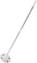 Retractable Dust Mop with Triangle Microfiber Cloth No-wash Handheld Floor Cleaning Mop for Home Use White Extendable Handle for Efficient Dust Removal