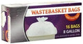 EcoQuality 16 Bags 8 Gallon WasteBasket Bags - Twist Tie Small Trash Bags for Home Office Bathroom Bedroom and Commercial Use (192)