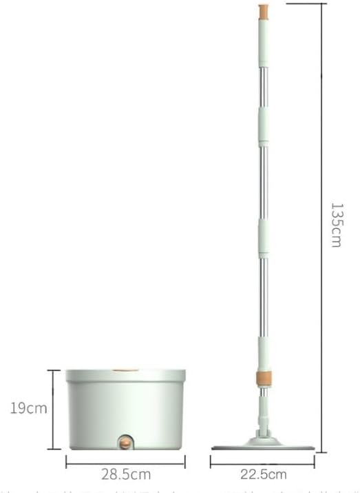 Hand Free Rotating Mop for Clean Water Separation Labor-Saving Flat for Household Use