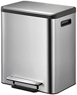 Compost bin Kitchen/Garbage Kitchen Trash Can Stainless Steel Foot-Operated Sorting Trash Can Household Kitchen Living Room with Lid Large Size 30L/45L Step Trash can (Size : Small)