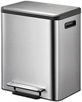 Compost bin Kitchen/Garbage Kitchen Trash Can Stainless Steel Foot-Operated Sorting Trash Can Household Kitchen Living Room with Lid Large Size 30L/45L Step Trash can (Size : Small)