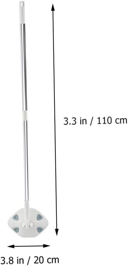 Retractable Dust Mop with Face Towel Refill Triangle Shape Dry Floor Cleaning Mop Rotatable Handle for Household Use No Wash Long Handle Cleaning Tool
