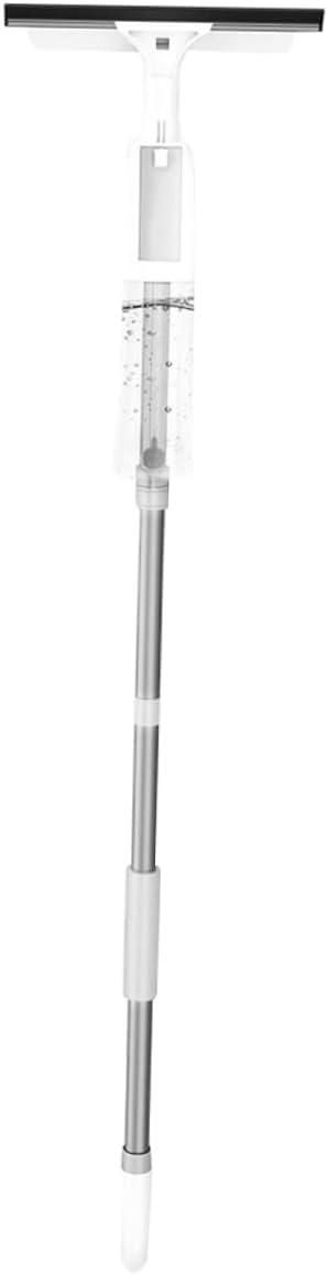 NOLITOY Double-Sided Window Cleaning Brush with Water Spray Long Handle for High-Rise Building Use Professional Microfiber Cloth Efficient Window Scrubber for Home and Outdoor Cleaning
