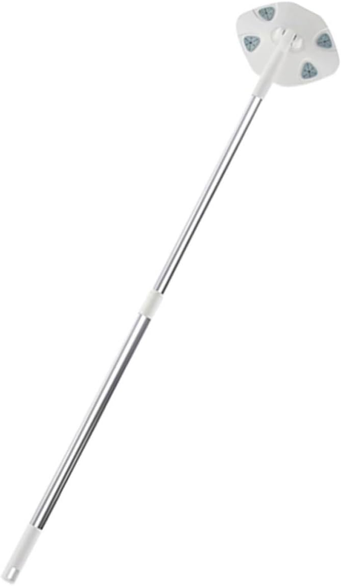 Household Dust Mop with Dry Tissue Refill Detachable Triangular Electrostatic Floor Duster Rotatable Mop Head for Hardwood Floors and Wall Cleaning with Washable Pad