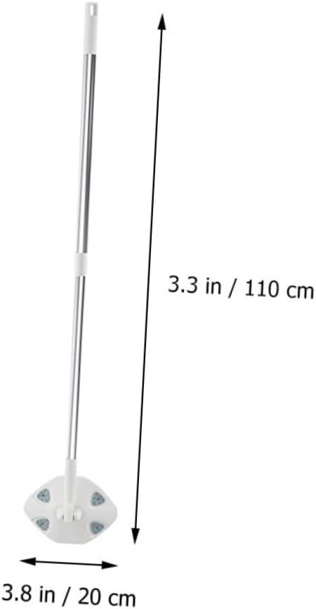 Dust Mop for Hardwood Floors with Detachable Triangle Head and Dry  Reusable Electrostatic Cleaning Mop Set for Home Floor and Window Dust Removal