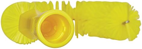 Vikan 53726 Hook Brush - 14.17-Inch Curved BPA-Free Pipe Tube and Gutter Cleaner Compatible with Vikan Extension Poles Yellow