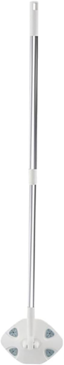 Rotatable Dust Mop with Retractable Long Handle White Triangle Microfiber Cleaning Mop for Household and Desktop Use Handheld Convenient Dust Remover