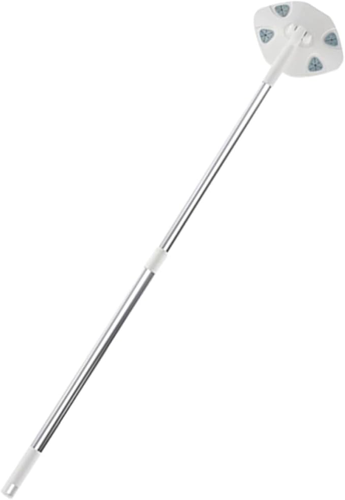 YARNOW Handheld Dust Mop with Retractable Handle No Washing Clean Mop Replacement Cover White Triangle for Household Floor Cleaning