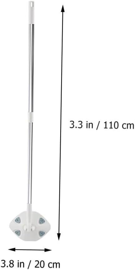 Electrostatic Dust Mop with Long Handle and Dry Cleaning Cloth Rotatable Triangle Floor Mop for Wood and Hardwood Floors