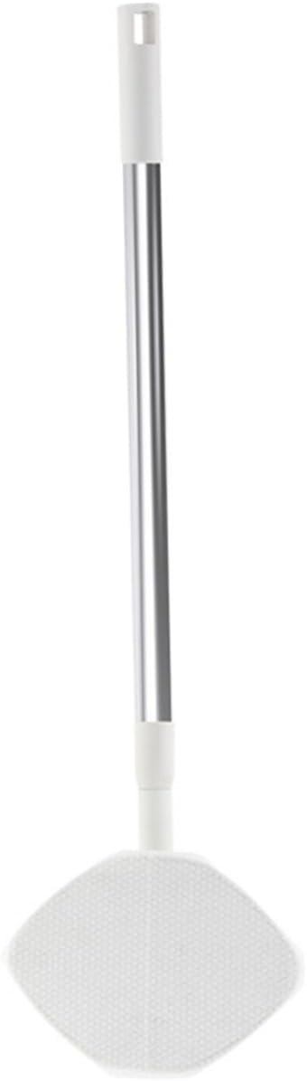 Retractable Dust Mop with Triangular Microfiber Pad No-wash Household Cleaning Mop Rotatable Floor Duster for Hardwood and Tile White Extendable Handle