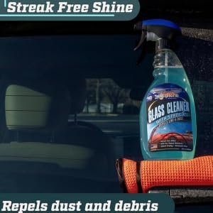 Gliptone Glass Cleaner Kit Streak-Free Shine Ammonia-Free Quick Drying Includes Glass Cleaner Glipscrub Sponges &amp Softouch Waffle Microfiber Towels Safe on Tint &amp Hard Surfaces