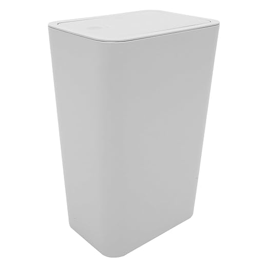 PRETYZOOM Slim Garbage Can with Lid Compact Waste Basket for Bathroom Kitchen Bedroom and Office Material for Everyday Use for Narrow Spaces and Multiple Occasions