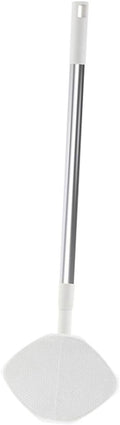 Beaupretty Household Dust Mop with Face Towel Replacement Retractable Long Handle Dust Cleaning Mop Rotatable Triangle for Home Floor Cleaning White