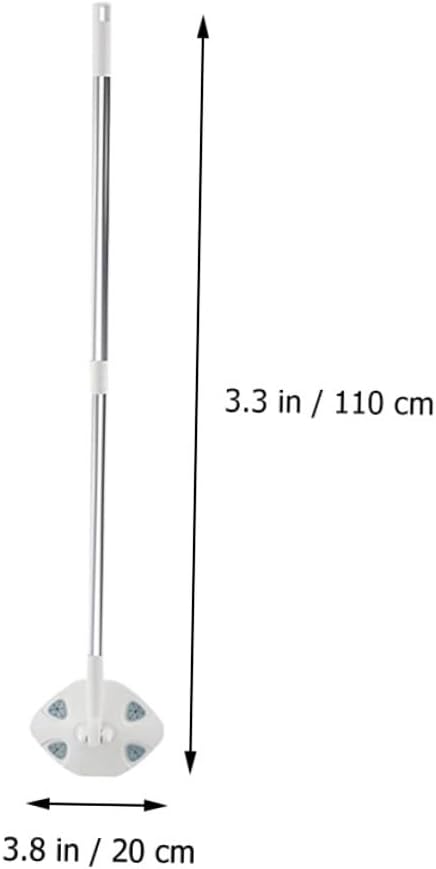 Cabilock Household Dust Mop with Retractable Handle Rotatable Triangular Dust Removal Mop Cloth for Floor and Surface Dusting for Home Use