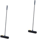 minkissy 2pcs Long Handle Scrub Brush Floor Scraper Brush Hard Bristle for Tile Bathtub