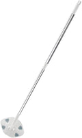 Beaupretty Retractable Dust Mop with Face Towel Refill Triangular Electrostatic Household Dust Removal Mop White Extendable Handle for Floor Cleaning and Wall Dusting